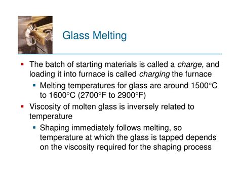 The Charge In Glassworking Is Which One Of The Following