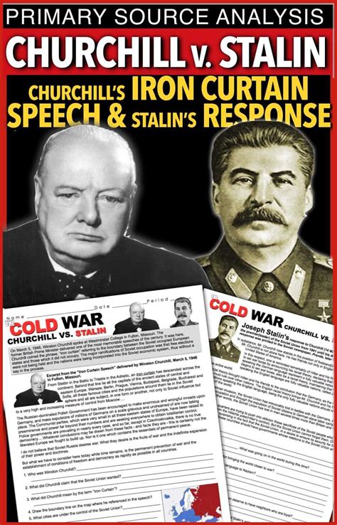 The Cold War Churchill Vs Stalin Worksheet