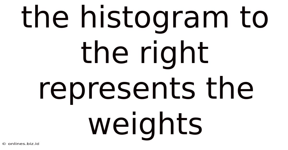 The Histogram To The Right Represents The Weights