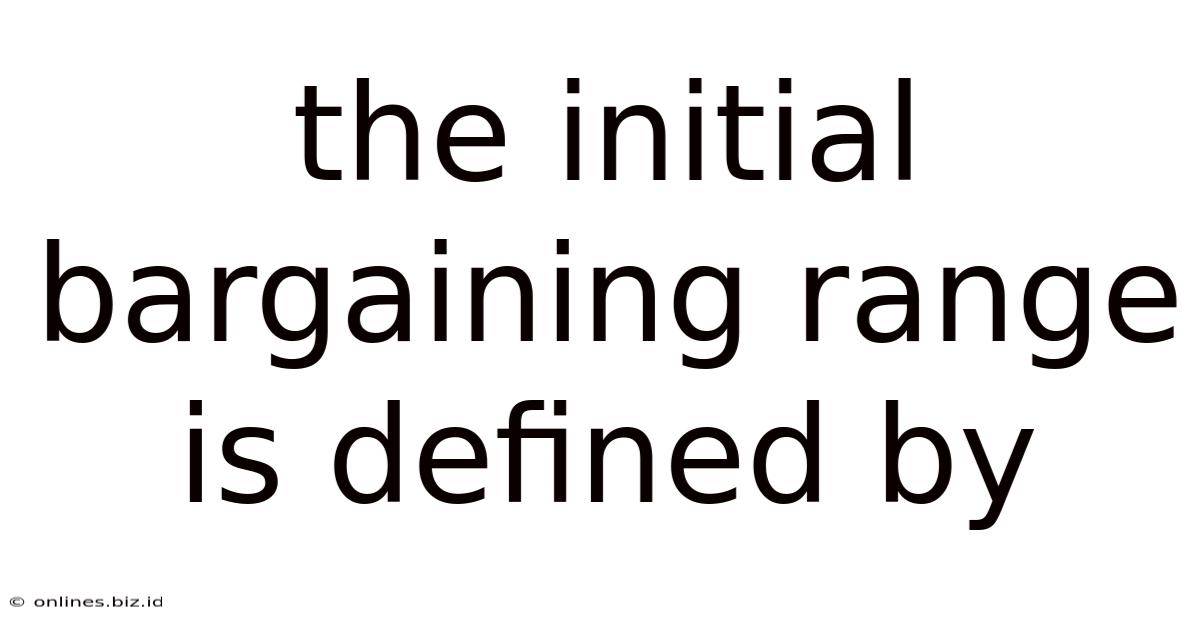 The Initial Bargaining Range Is Defined By