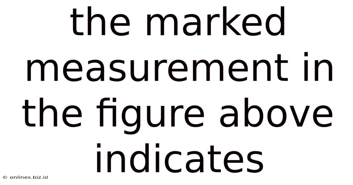 The Marked Measurement In The Figure Above Indicates