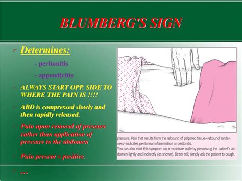 The Nurse Would Assess For Positive Blumberg Sign How