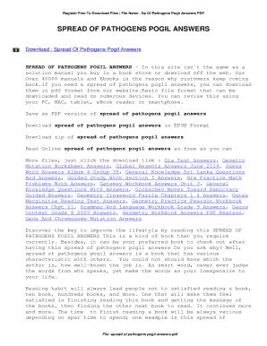 The Spread Of Pathogens Pogil Answer Key