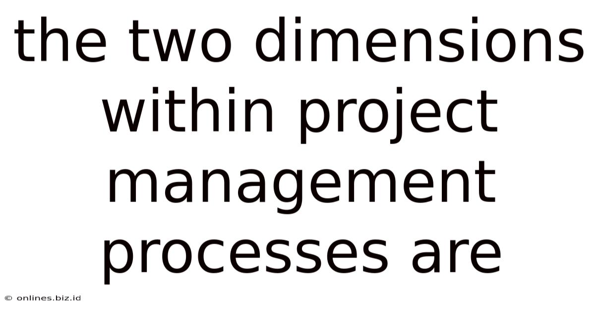The Two Dimensions Within Project Management Processes Are