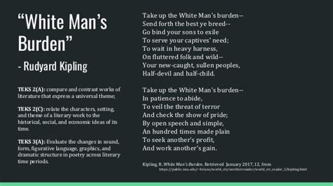 The White Man's Burden Meaning By Stanza