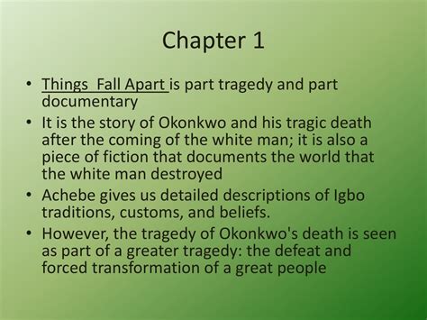 Things Fall Apart Chapter By Chapter Summary