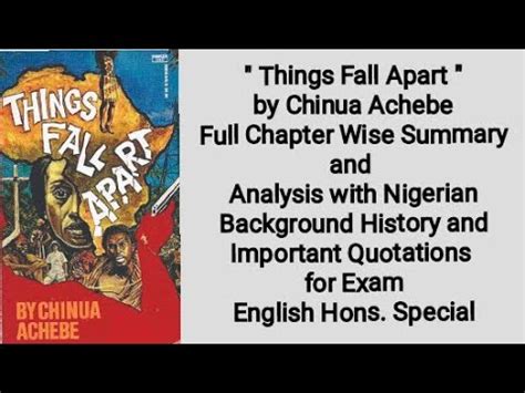 Things Fall Apart Summary Of Each Chapter