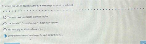 To Access The Nclex Readiness Module