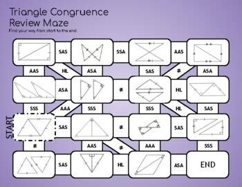 Triangle Congruence Review Maze Answer Key