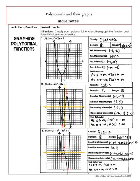 Unit 5 Polynomial Functions Homework 3 Answer Key