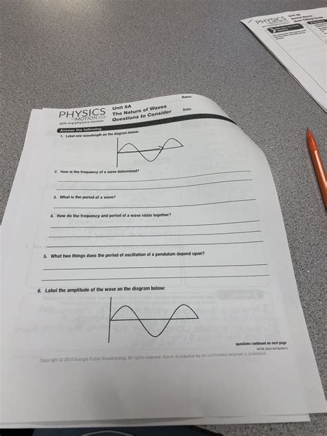 Unit 6a The Nature Of Waves Practice Problems Answer Key