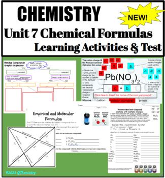 Unit 7 Chemical Names And Formulas Test Review