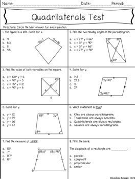 Unit 7 Polygons And Quadrilaterals Answers Gina Wilson