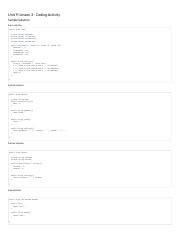 Unit 9: Lesson 3 - Coding Activity