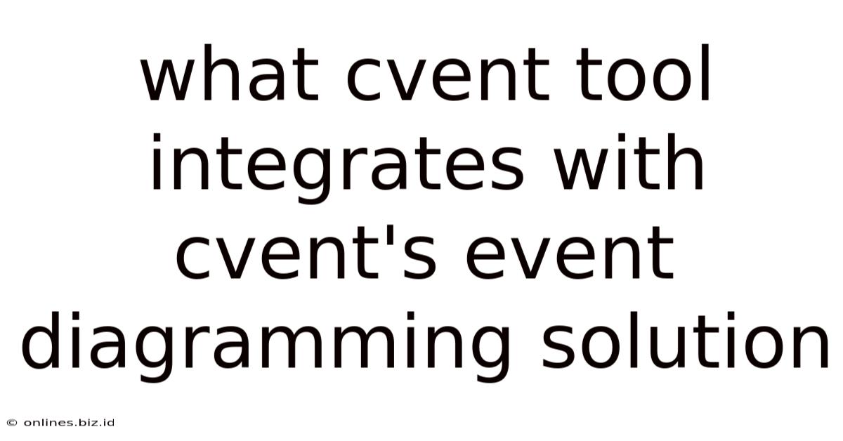 What Cvent Tool Integrates With Cvent's Event Diagramming Solution