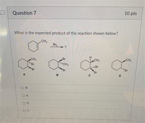 What Is The Expected Product Of The Reaction Shown