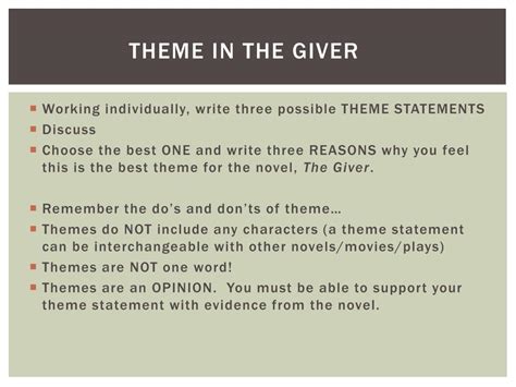 What Is The Theme Of The Book The Giver