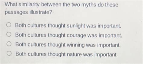 What Similarity Between The Two Myths Do These Passages Illustrate