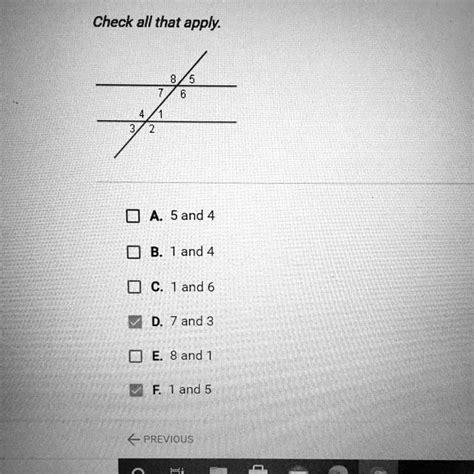 Which Angles Are Corresponding Angles Check All That Apply