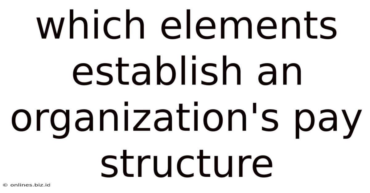 Which Elements Establish An Organization's Pay Structure