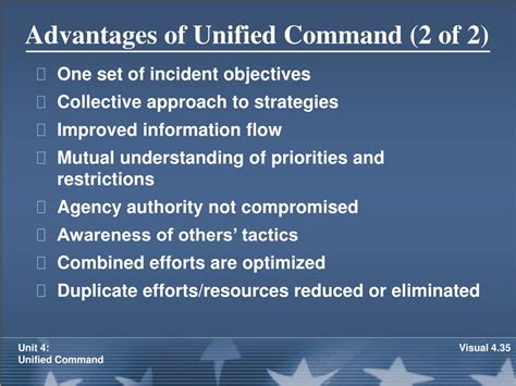 Which Of The Following Is A Benefit Of Unified Command