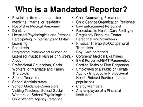 Which Of The Following Is True About Mandated Reporter Laws