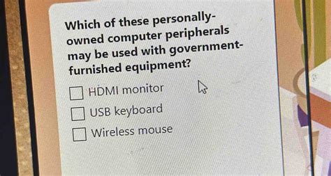 Which Of The Following Personally Owned Peripherals Can You Use