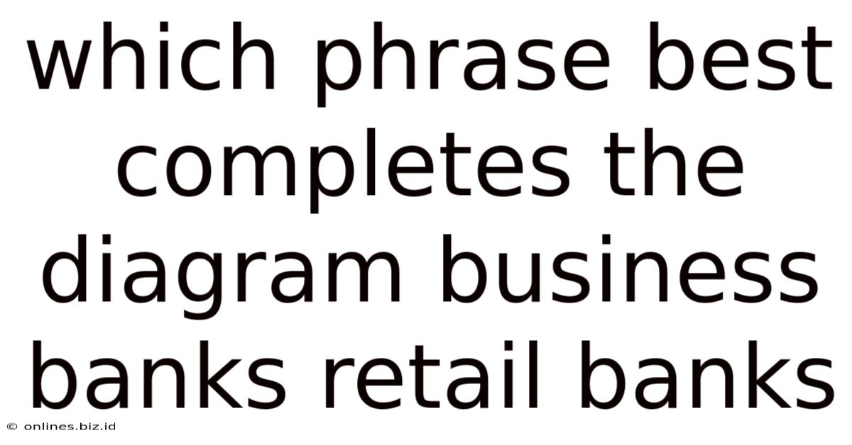 Which Phrase Best Completes The Diagram Business Banks Retail Banks