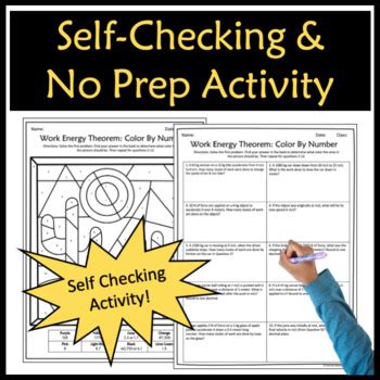 Work Energy Theorem: Color By Number