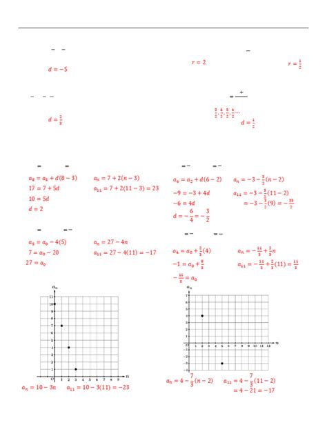 Worksheet A Topic 2.1 Arithmetic And Geometric Sequences